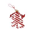 3.5 in. Wood Red & White Octopus Ornament Fashion