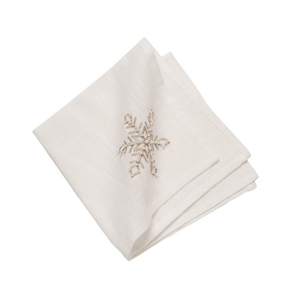 Champagne Snowflake Table Linens Online