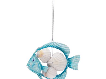 Blue Fish & Shell Ornament Discount