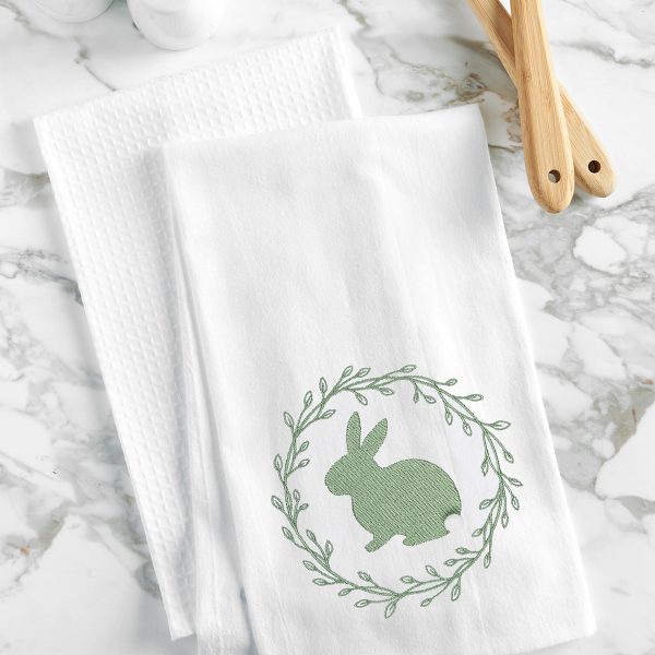 Spring Greens Bunny Kitchen Towel Supply