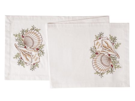 Shells with Holly Table Linens For Cheap