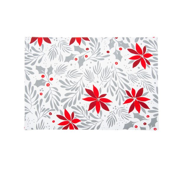 Poinsettia Christmas Table Linens Sale