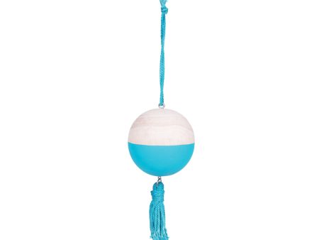 Teal Wooden & Tassel Ornament Supply