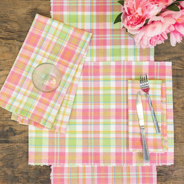 Palm Plaid Table Linens Fashion