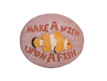 1.75 in. Polyresin Make A Wish Fish Pebble For Cheap