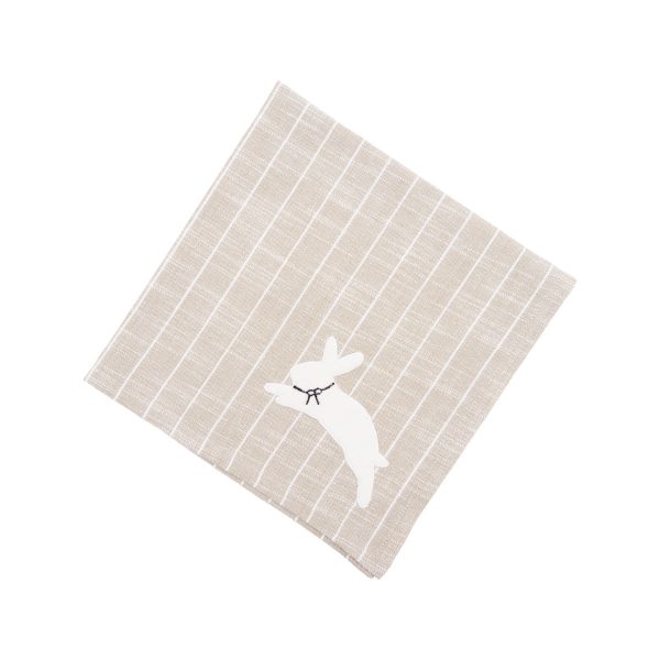 White Bunny Hop Stripe Table Linens Sale