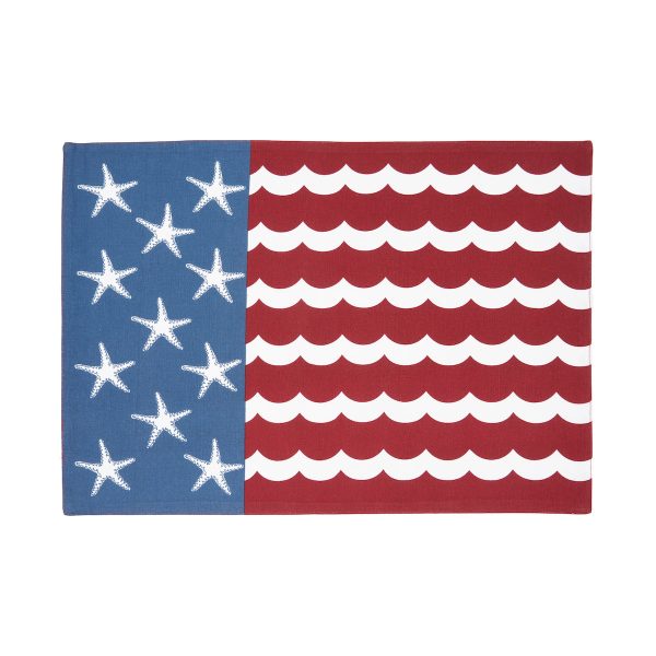 Red White and Waves Table Linens Hot on Sale