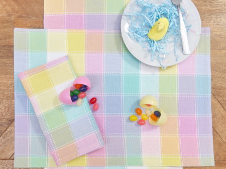 Hana Color Block Plaid Table Linens Online now