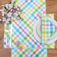 Spring Blossom Plaid Table Linens Supply