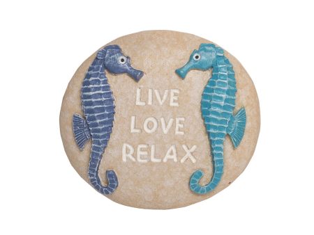 1.75 in. Polyresin Live Love Seahorses Pebble Online