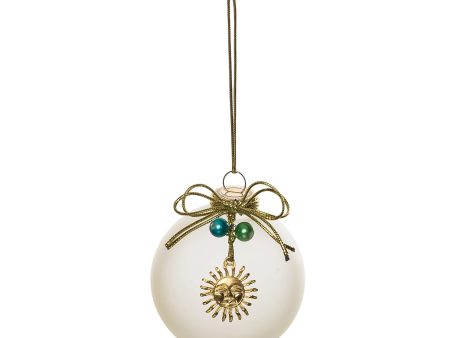 White Ball with Sun Charm Ornament Cheap