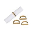 Gold Semicircle Napkin Ring, Set of 4 Discount