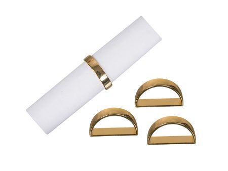 Gold Semicircle Napkin Ring, Set of 4 Discount