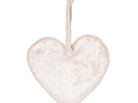 White Velvet Heart Ornament Online