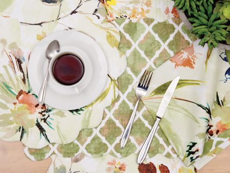 Watercolor Floral Table Linens Online Sale