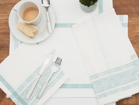 Rose Trellis Jacquard Table Linens Sale