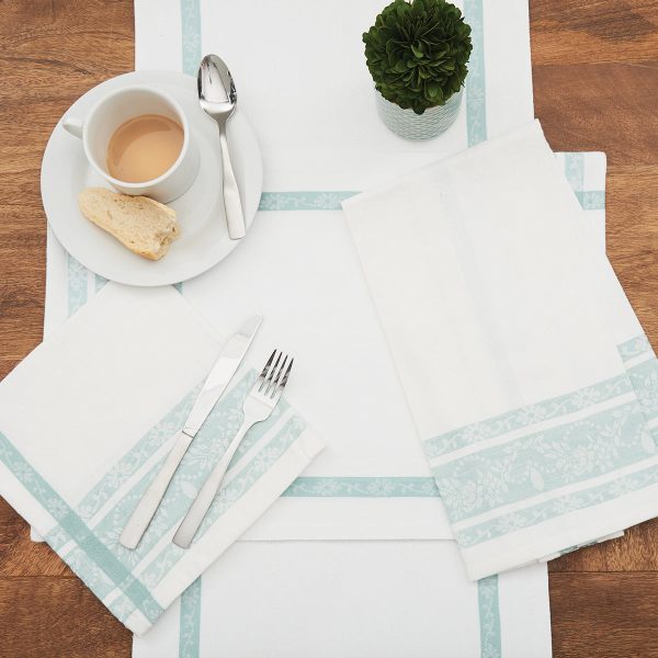 Rose Trellis Jacquard Table Linens Sale