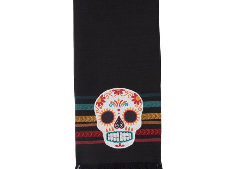 Sugar Skull Stripe Kitchen Towel Sale