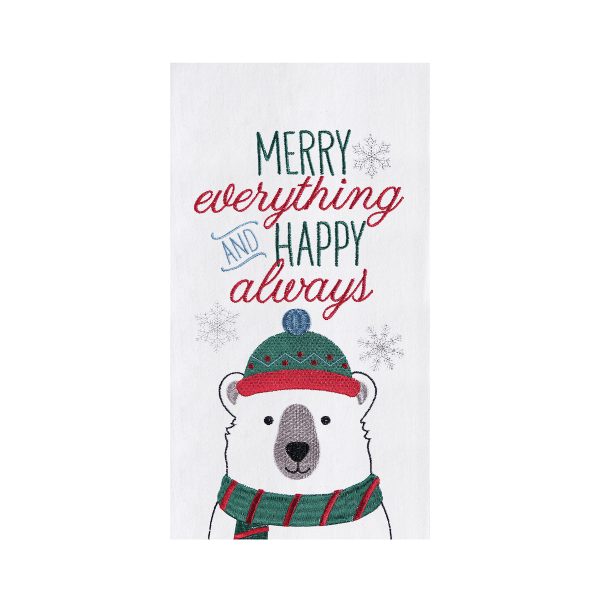 Merry Everything Polar Bear Kitchen Towel Online now