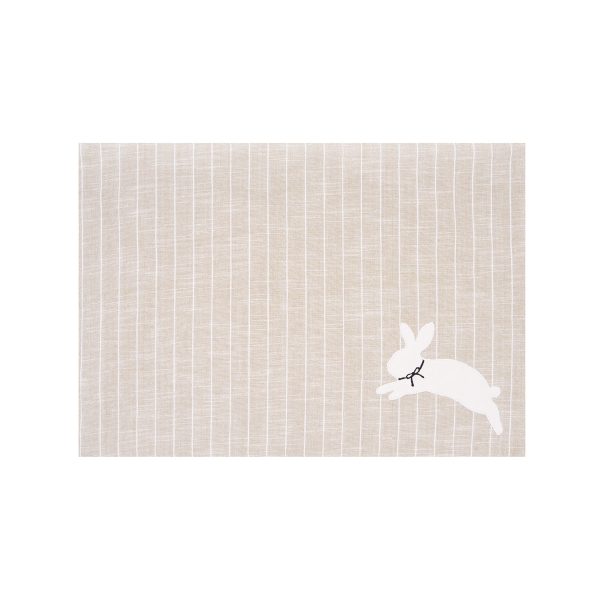 White Bunny Hop Stripe Table Linens Sale