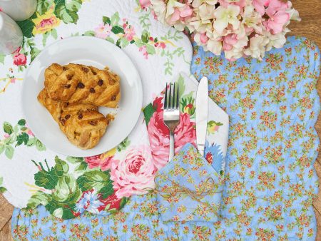 Cottage Rose Table Linens For Sale