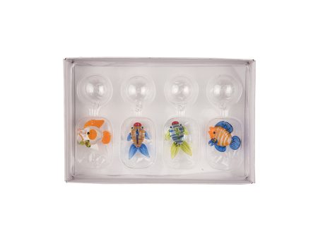 1.3 in. Glass Floating Fish Decoration, Set of 4 Sale