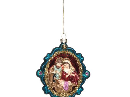 Blown Glass Vintage Nativity Ornament For Sale