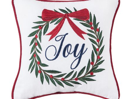 Joy Wreath Mini Pillow Cheap