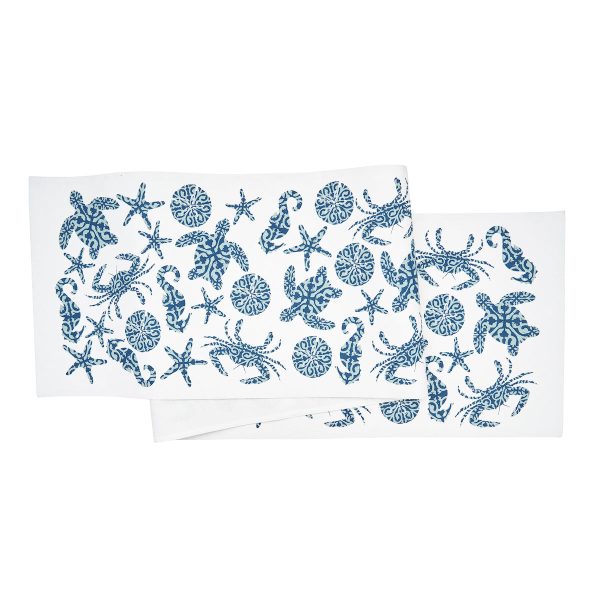 Stamped Seaside Table Linens Hot on Sale