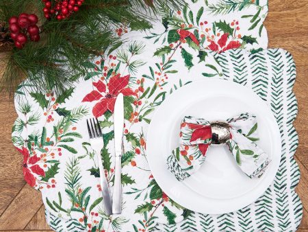 Silvia Poinsettia Table Linens Online Sale