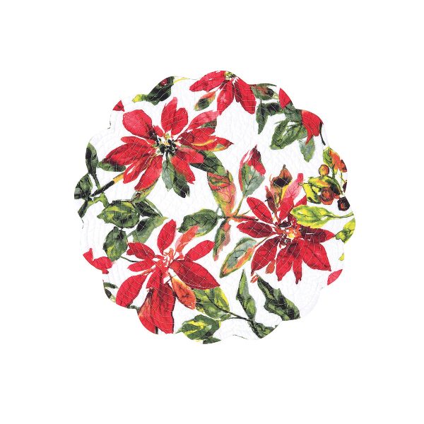 Poinsettia Berries Table Linens Online