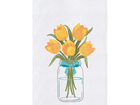 Tulip Mason Jar Kitchen Towel Sale