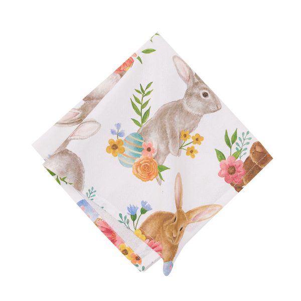 Spring Floral Bunny Table Linens For Sale