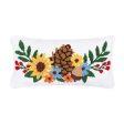 Botanical Pinecone Hooked Mini Pillow For Discount