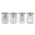 Medium Silver Tealight Holder, Asst. of 4 For Cheap