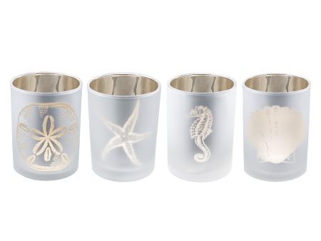 Medium Silver Tealight Holder, Asst. of 4 For Cheap