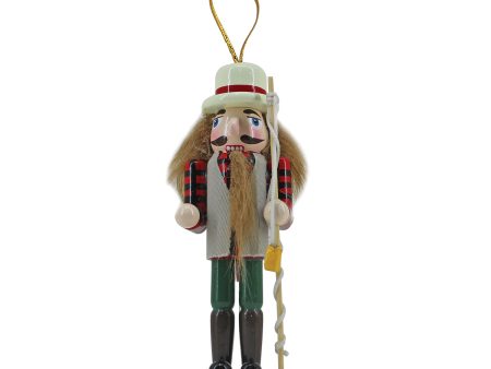 Wood Fisherman Nutcracker Ornament Online now