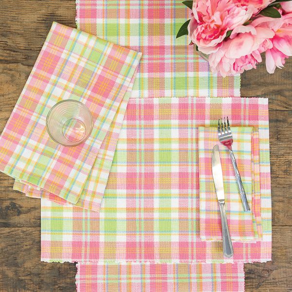 Palm Plaid Table Linens Fashion