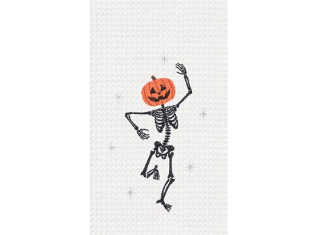 Pumpkin Skeleton Kitchen Towel Discount