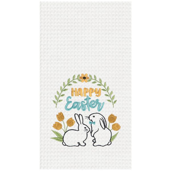 Happy Easter Bunnies Kitchen Towel Discount