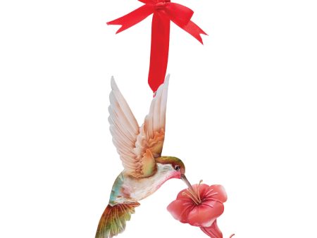 Metal & Capiz Hummingbird Ornament For Sale