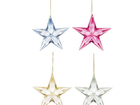 Acrylic Star Ornament, Asst. of 3 For Sale