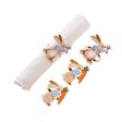 Rabbit & Carrot Napkin Ring, Set of 4 For Cheap