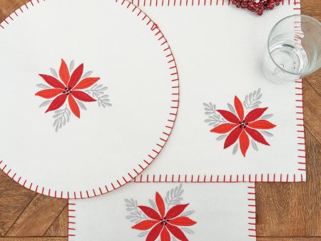 Poinsettia Felt Table Linens Supply