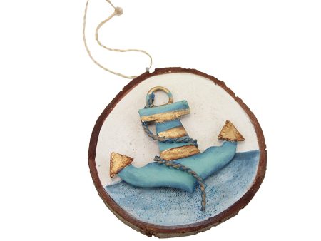 4 in. Wood & Metal Anchor Ornament Fashion