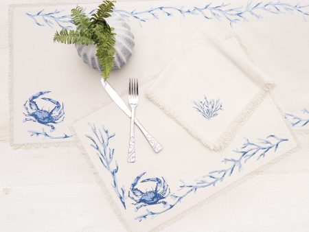 Blue Coral Bay Table Linens For Sale