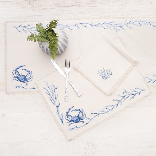 Blue Coral Bay Table Linens For Sale