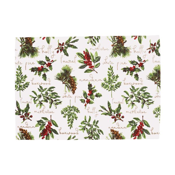 Winter Botanical Woven Table Linens Fashion