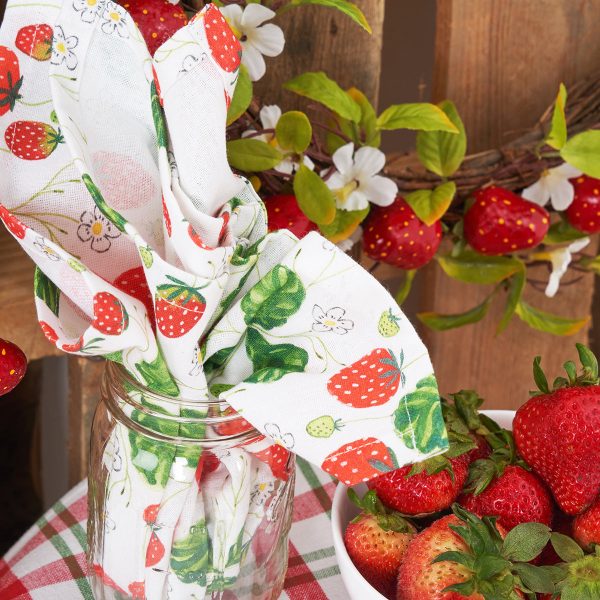 Strawberry Patch & Plaid Table Linens Online now