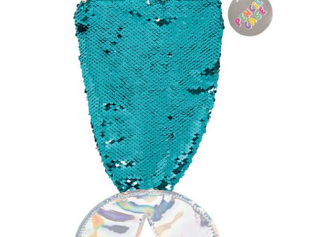 Teal Sequins Mermaid Tail Zipper Case Online Sale